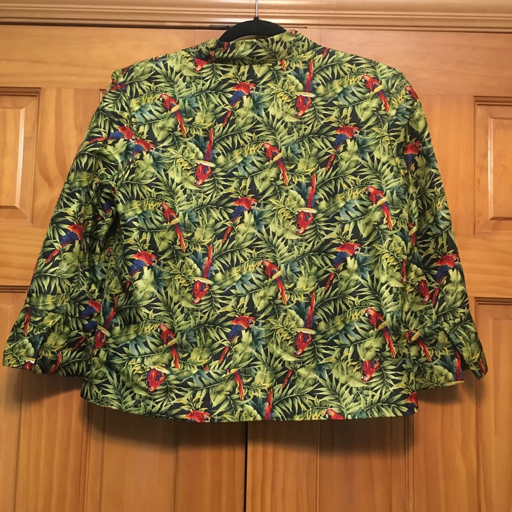 Tropical Print Women's Jacket - Picture 2 of 6